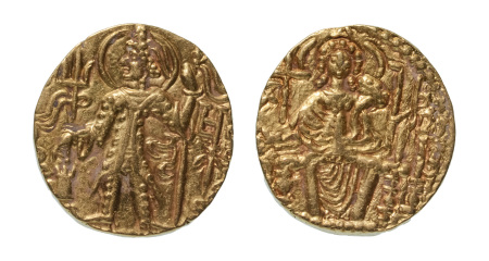 Stamp of Coins » Kushan Kushanas, Shaka, c. mid-4th century, AV dinar, 7.72 g. Ardoksho