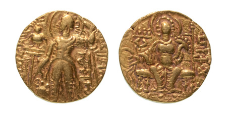 Stamp of Coins » Gupta Gupta Empire, Samudragupta, c. 335-375, AV dinar, 7.63 g. Javelin