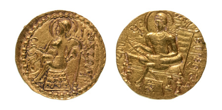 Stamp of Coins » Gupta Gupta Empire, Samudragupta, c. 335-375, AV dinar, 7.65 g. Lyrist