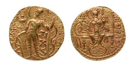 Stamp of Coins » Gupta Gupta Empire, Samudragupta, c. 335-375, AV dinar, 7.72 g. Archer