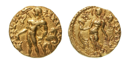 Stamp of Coins » Gupta Gupta Empire, Chandragupta II, c. 380-413, AV dinar, 7.73 g. Parasol