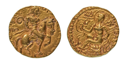 Stamp of Coins » Gupta Gupta Empire, Chandragupta II, c. 380-413, AV dinar, 7.95 g. Horseman