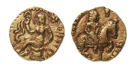 Stamp of Coins » Gupta Gupta Empire, Kumaragupta I, c. 415-455, AV dinar, 8.04 g. Horseman