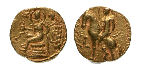 Stamp of Coins » Gupta Gupta Empire, Chandragupta II, c. 380-413, AV dinar, 7.74 g. Horseman