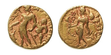 Stamp of Coins » Gupta Gupta Empire, Chandragupta II, c. 380-413, AV dinar, 7.57 g. Parasol