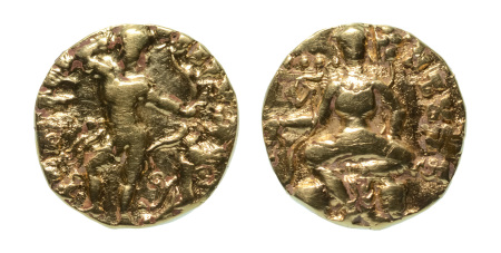 Stamp of Coins » Gupta Gupta Empire, Kumaragupta I, c. 415-455, AV dinar, 8.00 g. Lion slayer