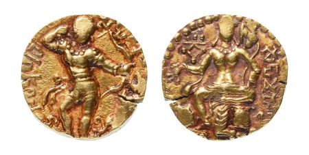 Stamp of Coins » Gupta Gupta Empire, Kumaragupta I, c. 415-455, AV dinar, 8.18 g. Lion slayer