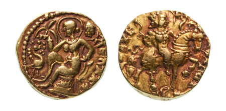 Stamp of Coins » Gupta Gupta Empire, Kumaragupta I, c. 415-455, AV dinar, 8.22 g. Horseman