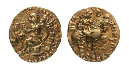 Stamp of Coins » Gupta Gupta Empire, Kumaragupta I, c. 415-455, AV dinar, 8.07 g. Horseman