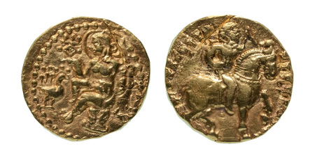 Stamp of Coins » Gupta Gupta Empire, Kumaragupta I, c. 415-455, AV dinar, 8.07 g. Horseman