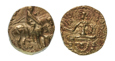 Stamp of Coins » Gupta Gupta Empire, Prakasaditya, c. 490-515, AV dinar, 9.29 g. Archer