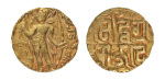 Stamp of Coins » Hindu coins of medieval India Samatata Kingdom, Chahamanas of Sakambhari, Vigraharaja IV, c. 1150-1164, AV dinar, 4.03 g.