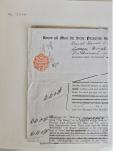 Stamp of Ireland » Revenues & Fiscals » Embossed Stamp Duty 1838-1914 Attractive group of eight documents and twenty fragments showing embossed impression without colour, in red and on blue paper