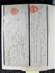 Stamp of Ireland » Revenues & Fiscals » Embossed Stamp Duty 1847-1922 Old-time attractive collection of 131 documents&receipts and 25 fragments neatly mounted on pages and housed in album, showing embossed impressions without colour and in red, with values from 1d to 3s6d, includ