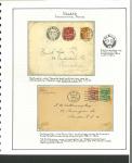 Stamp of Ireland » 1922 (Feb) Dollard Overprints (T1-T14) 1/2d green and Thom 1 1/2d red-brown, two singles, both tied by Hey-Dolphin machine first day cancel