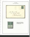 Stamp of Ireland » 1922 (Feb) Dollard Overprints (T1-T14) 4d grey-green, single, tied by machine first day cancels CORK/17.FEB.1922, on envelope sent to Chesterfield