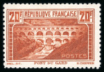 Stamp of France » Émissions à partir de 1900 1929, Pont du Gard dentelé 11 Y&T n° 262B neuf ** MNH.