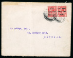 Stamp of Ireland » 1921 Unofficial Overprints BLACKROCK: 1922 Envelope franked GB 1d scarlet, horizontal