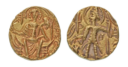 Stamp of Coins » Kushan Kushanas, Shaka, c. mid-4th century, AV dinar, 7.74 g. Ardoksho