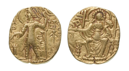 Stamp of Coins » Kushan Kushanas, Shaka, c. mid-4th century, AV dinar, 7.73 g. Ardoksho