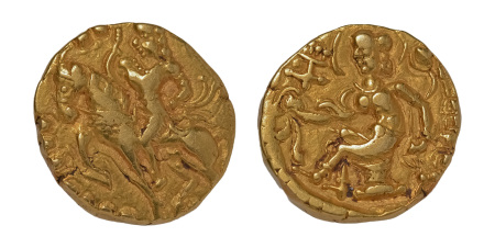 Stamp of Coins » Gupta Gupta Empire, Chandragupta II, c. 380-413, AV dinar, 7.79 g. Horseman