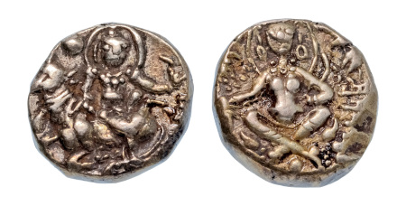 Stamp of Coins » Post-Gupta Post Gupta, Sasanka dynasty, king of Gauda, c. 600-635, AV dinar, 9.06 g.