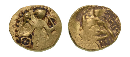 Stamp of Coins » Post-Gupta Post-Gupta, unknown era, unknown type. AV dinar, 7.96 g.