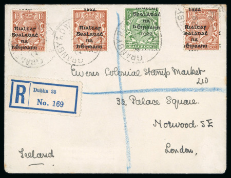 Stamp of Ireland » 1922 (Feb) Thom Overprints (T15-T19) 1 1/2d red-brown, three singles, all showing date at