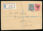Stamp of Ireland » 1922 (Feb) Dollard Overprints (T1-T14) 2 1/2d, 4d, and 9d red and carmine ovpts, group of mint singles and blocks of four, plus five covers