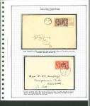 Stamp of Ireland » 1935 Re-Engraved Overprints (T75-T77) 2s6d chocolate and 5s red, tied on separate covers,