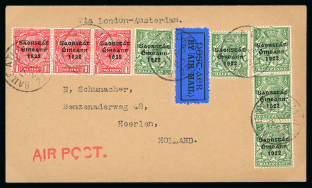 Stamp of Ireland » 1923 Harrison Coils Overprints (T62-65) 1/2d to 2d, group of 15 covers neatly mounted and written