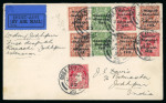 Stamp of Ireland » 1923 Harrison Coils Overprints (T62-65) 1/2d to 2d, group of 15 covers neatly mounted and written