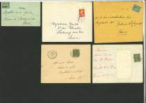 Stamp of France » Collections 1915-1918, lot de 5 lettres avec annulation de fortune