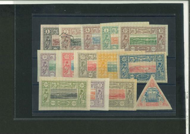 Stamp of Colonies françaises » Côtes des Somalis CANCEl 1894-1900, Y&T n° 6-19 neufs */obl, les n° 18 et 19