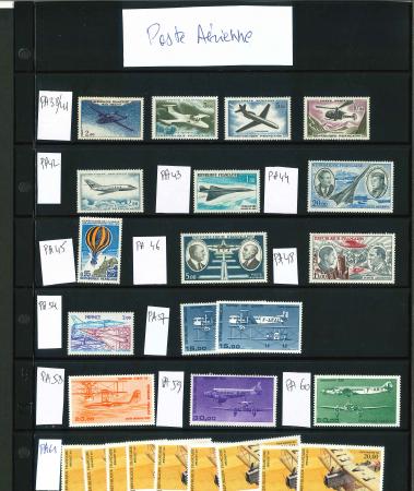 Stamp of France » Poste Aérienne 1960- 2012, lot de timbres de poste aérienne tous neufs
