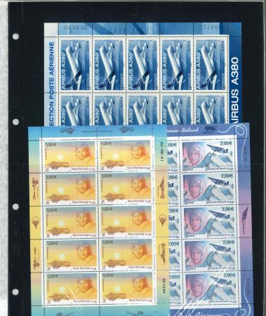 Stamp of France » Poste Aérienne 2004-2012, feuillets PA Y&T n° 67a, 68a, 69a, 70a,
