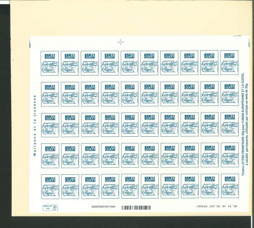 Stamp of France » Adhésif (Autocollant) 2015, autoadhésifs Marianne et la Jeunesse Y&T n° 1216