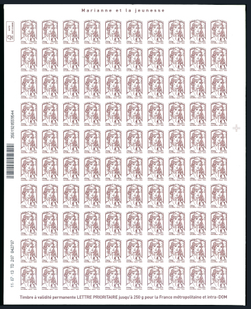 Stamp of France » Adhésif (Autocollant) 2013, autoadhésifs Marianne et la Jeunesse série Y&T