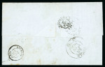 Stamp of France » Lettres Classiques 1850, lettre pour la Suisse affranchie d'un Cérès