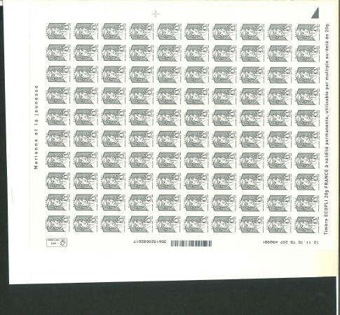 Stamp of France » Adhésif (Autocollant) 2016, autoadhésifs Marianne Ciappa/Kawena Y&T n° 1214-1215A