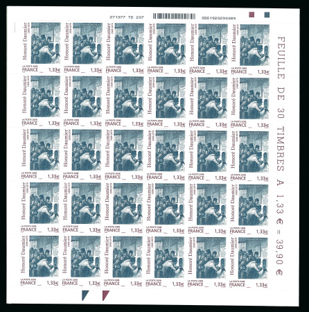 Stamp of France » Adhésif (Autocollant) 2008, adhésif Daumier Y&T n° 224 en feuille entière