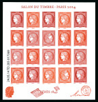 Stamp of France » Blocs et Feuillets 2014, feuillet Cérès Y&T n° F4871 lot de dix feuillets