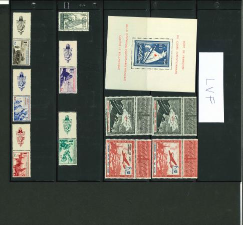 Stamp of France » L.V.F. 1941-1942, LVF, ensemble complet Y&T n° 1-10 neufs