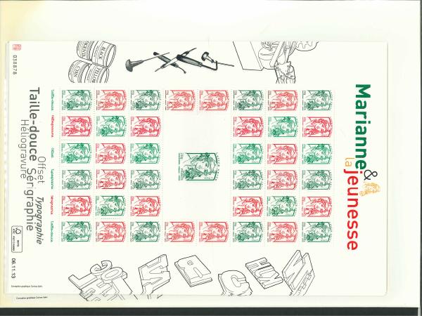 Stamp of France » Blocs et Feuillets 2013, feuillets Marianne et la Jeunesse Y&T n° F4774A