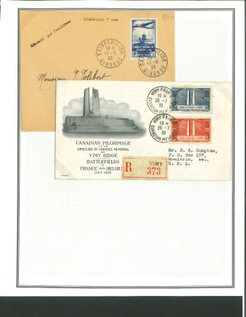 Stamp of France » Collections 1936-1949, ensemble assez peu commun de dizaines de