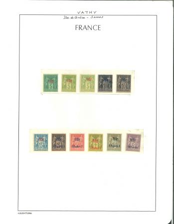 Stamp of Colonies françaises » Colonies Francaise Collections et Lots Port-Lagos et Vathy : 1893-1900, les deux Bureaux complets