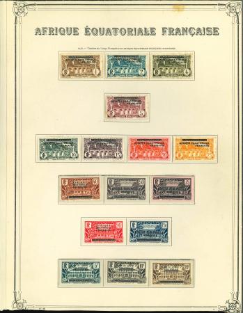 Stamp of Colonies françaises » Afrique Équatoriale 1936-1958, belle collection neufs **/*/obl quasi-complète