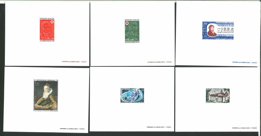 Stamp of France » Émissions à partir de 1900 1964-1984, lot de 14 épreuves de luxe dont Philatec