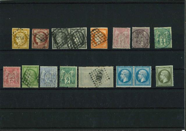 Stamp of France » Collections 1849-1900, petit lot de classiques oblitérés avec entre