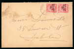 Stamp of Ireland » 1922-23 Thom Three-Line Overprints (T47-T61) 1d scarlet, used vertical pair, top stamp from position